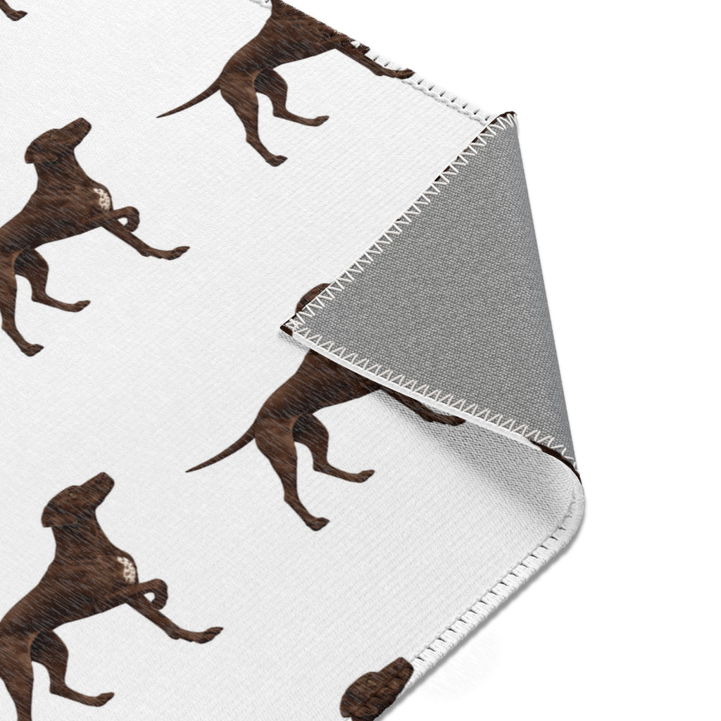 Solid Pointer Pattern Area Rug — Bird Dog Accent Rug for Home