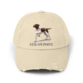 GSP Dog Distressed Cap - "Stay On Point" Embroidered Hat