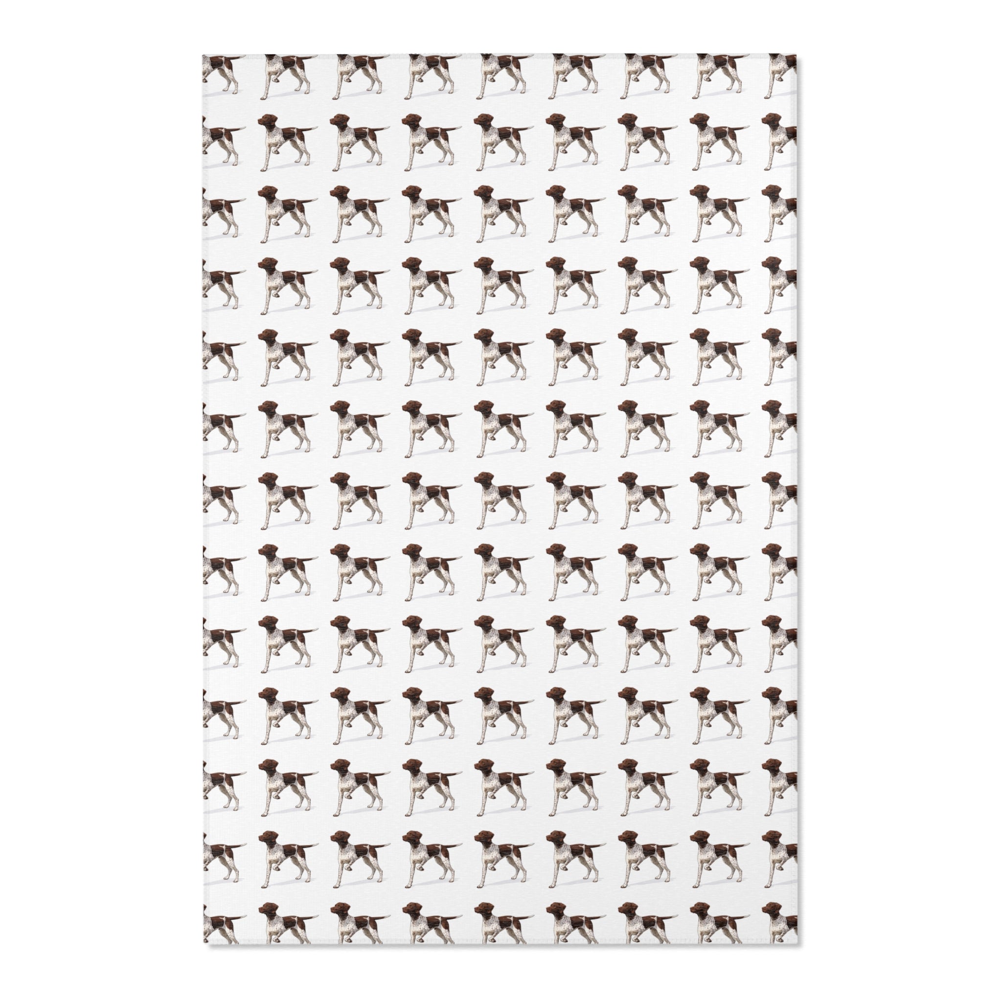 German Shorthaired Pointer Pattern Area Rug — Repeating Dog Print Floor Mat