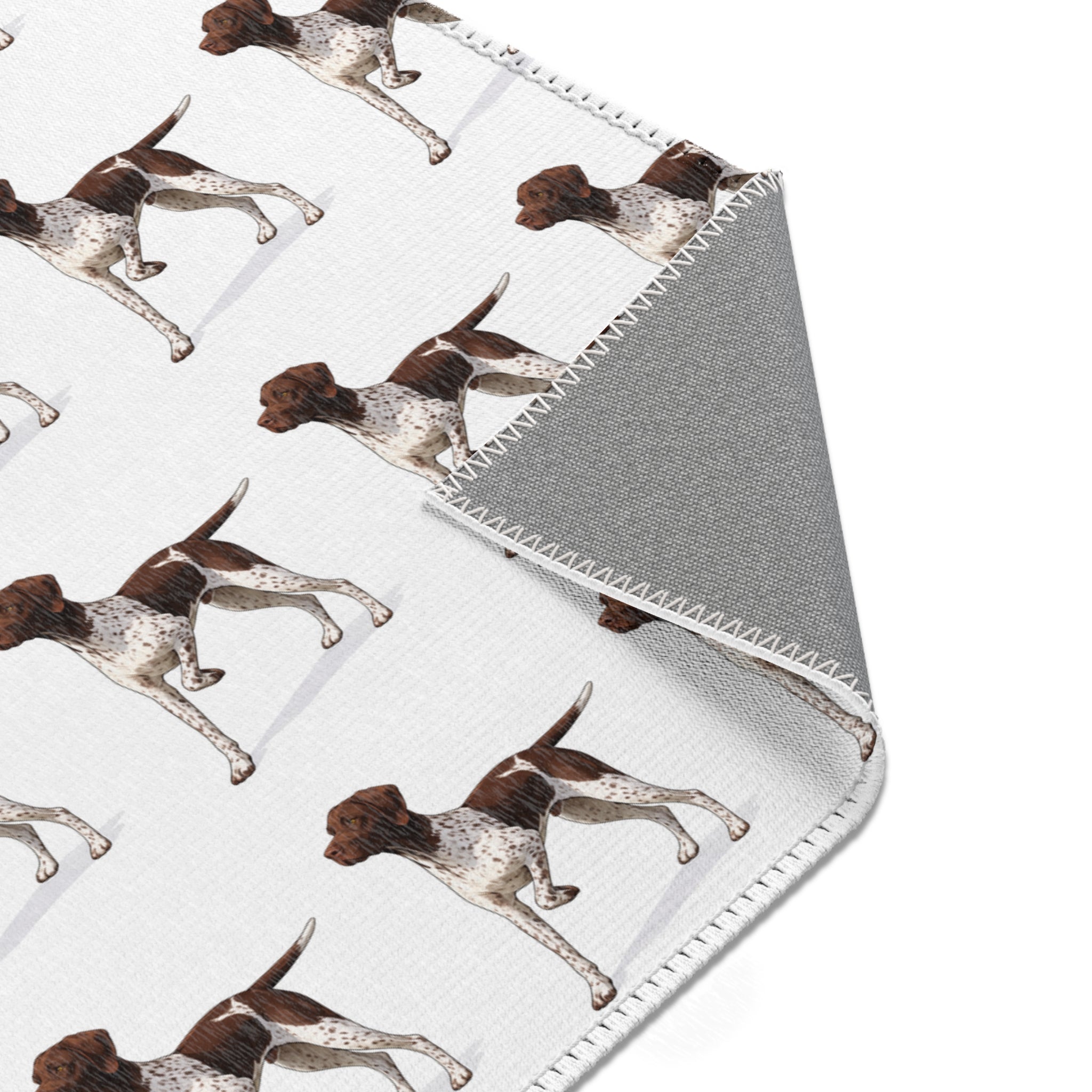 German Shorthaired Pointer Pattern Area Rug — Repeating Dog Print Floor Mat