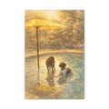 Poolside Pointers- 16x24 Canvas Art