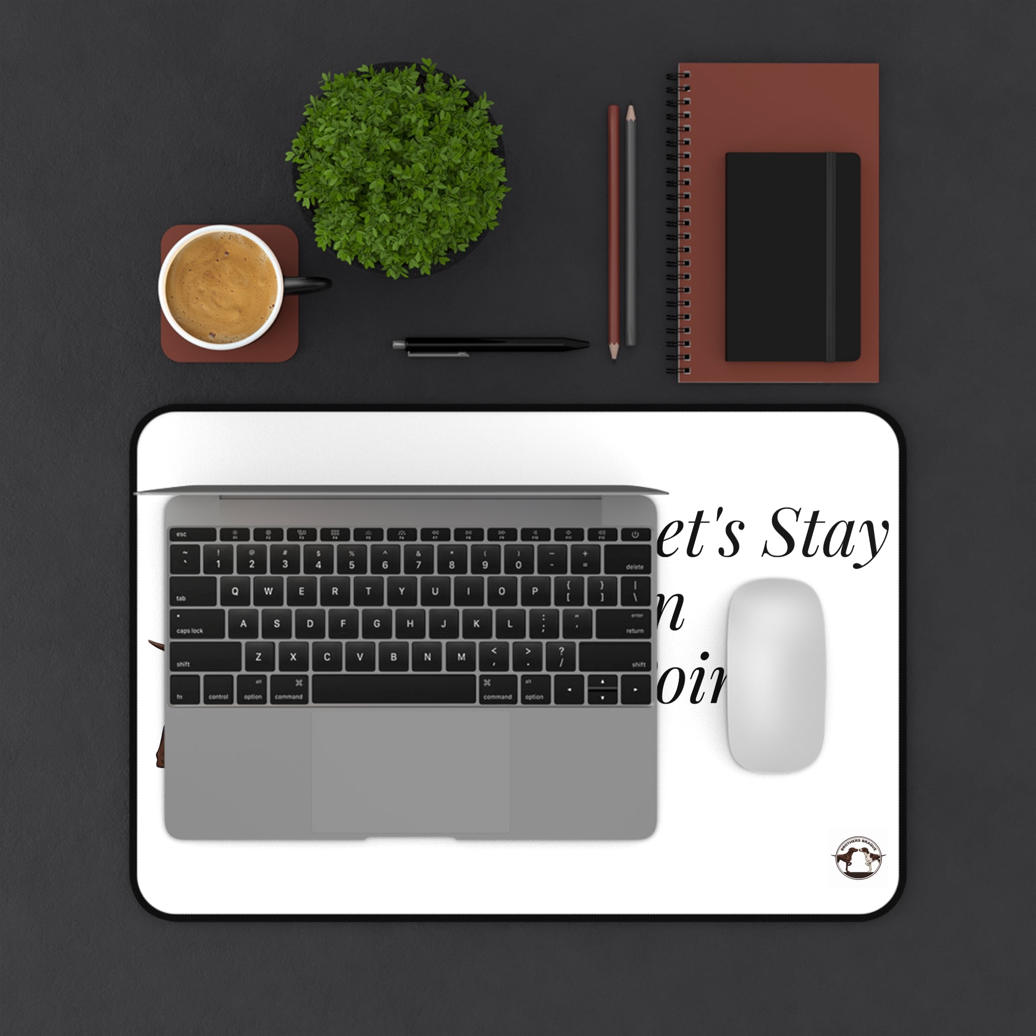 Let's Stay on Point Desk Mat — Pointer Dog Desk Mat for Dog Lovers