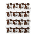 Pointer Pups Pattern Sherpa Blanket — Cozy Dog Lover Throw