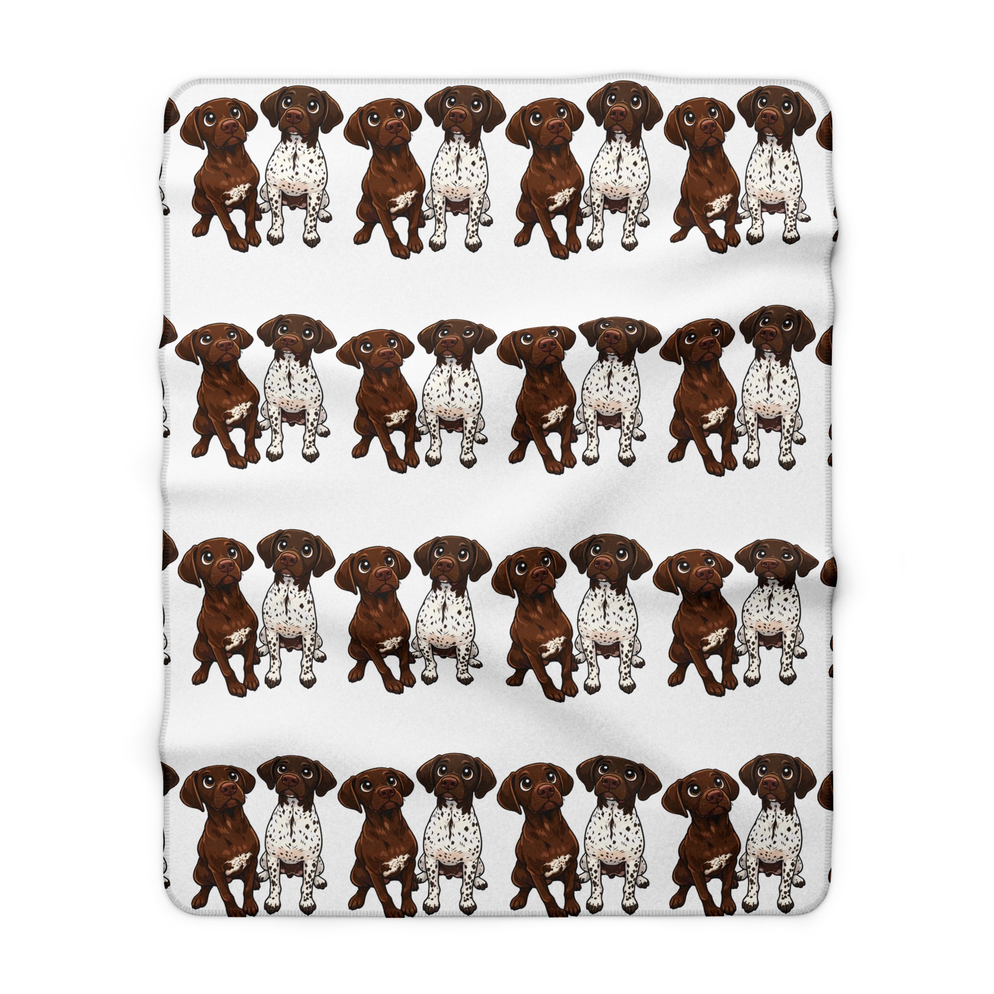Pointer Pups Pattern Sherpa Blanket — Cozy Dog Lover Throw