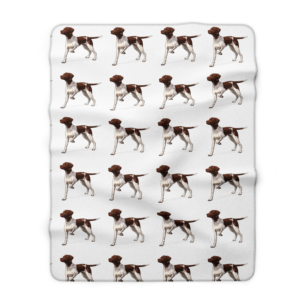German Shorthaired Pointer Sherpa Blanket — Cozy Dog Print Throw for Pet Lovers