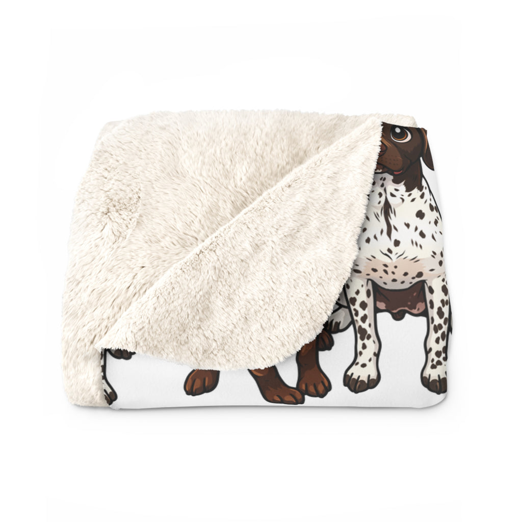 Pointer Pups Pattern Sherpa Blanket — Cozy Dog Lover Throw