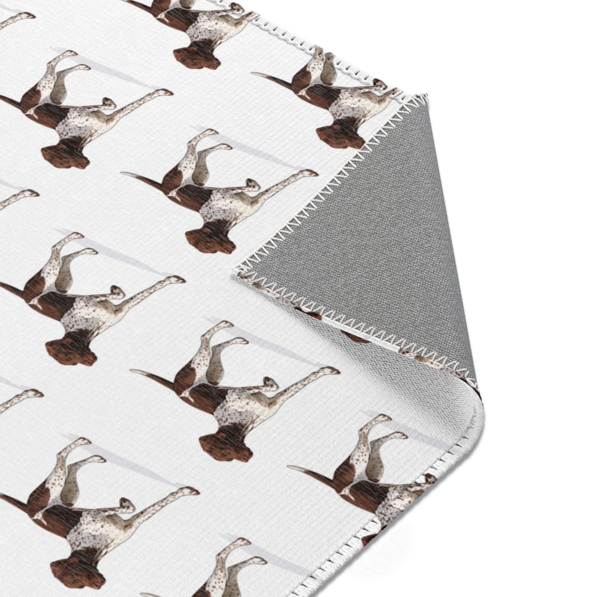 German Shorthaired Pointer Pattern Area Rug — Repeating Dog Print Floor Mat