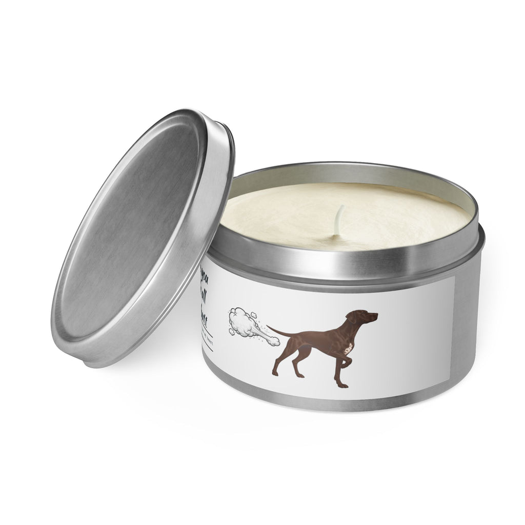 I Love You With All My Butt — Funny Dog Poof Tin Candle