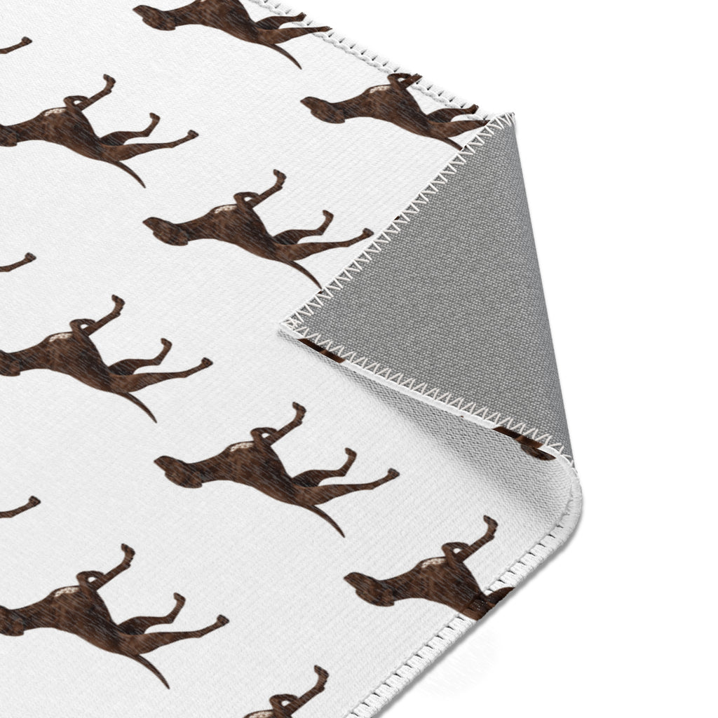 Solid Pointer Pattern Area Rug — Bird Dog Accent Rug for Home