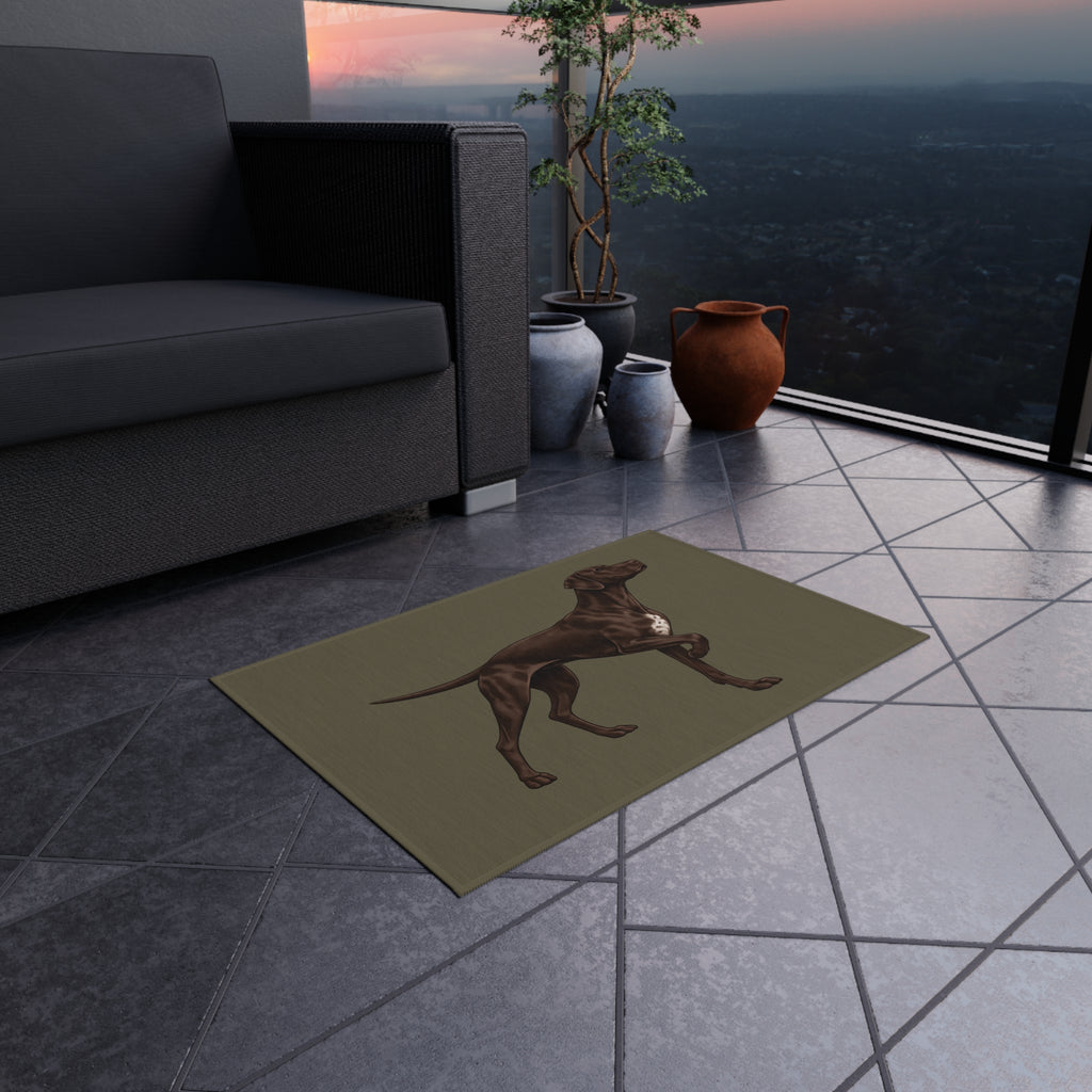 French Pointer Dog Outdoor Rug — Durable Patio Doormat for Dog Lovers