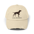 French Pointer Distressed Hat — "Stay On Point" Baseball Cap