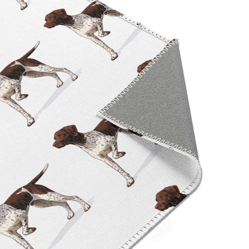 German Shorthaired Pointer Pattern Area Rug — Repeating Dog Print Floor Mat
