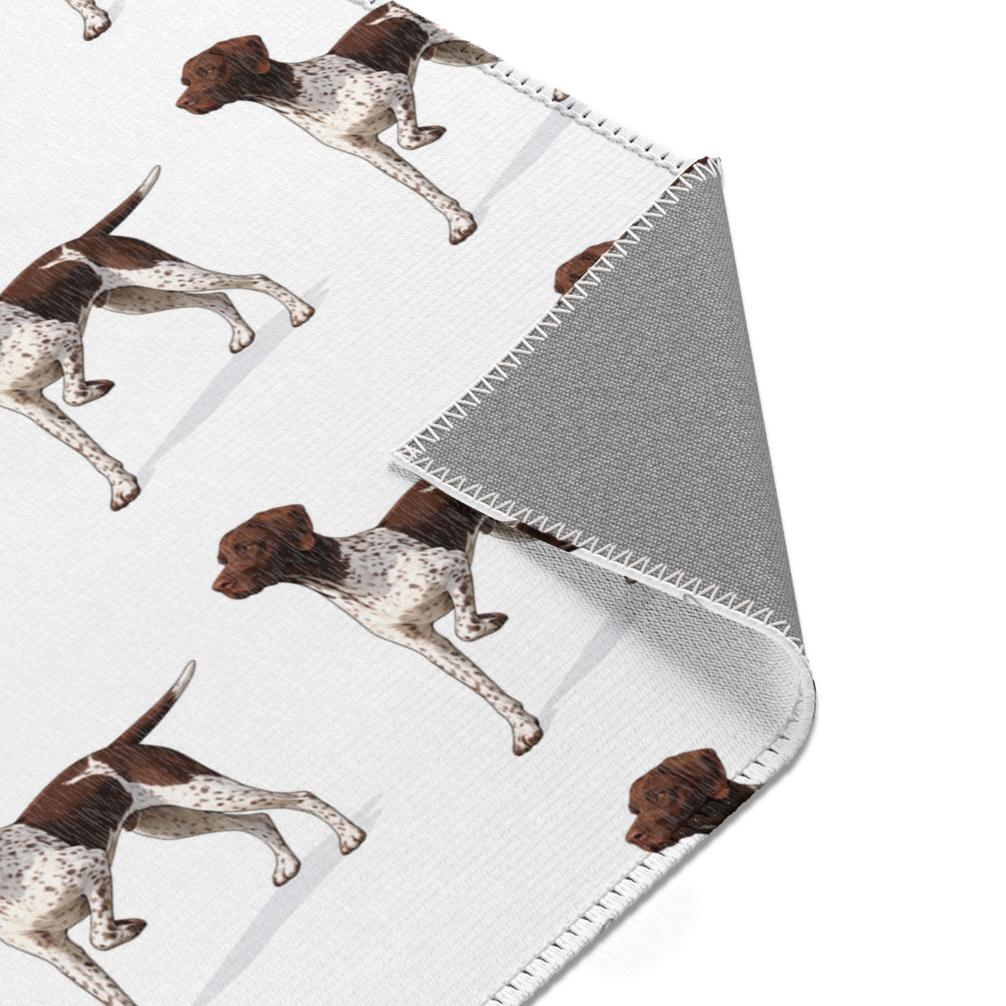 German Shorthaired Pointer Pattern Area Rug — Repeating Dog Print Floor Mat