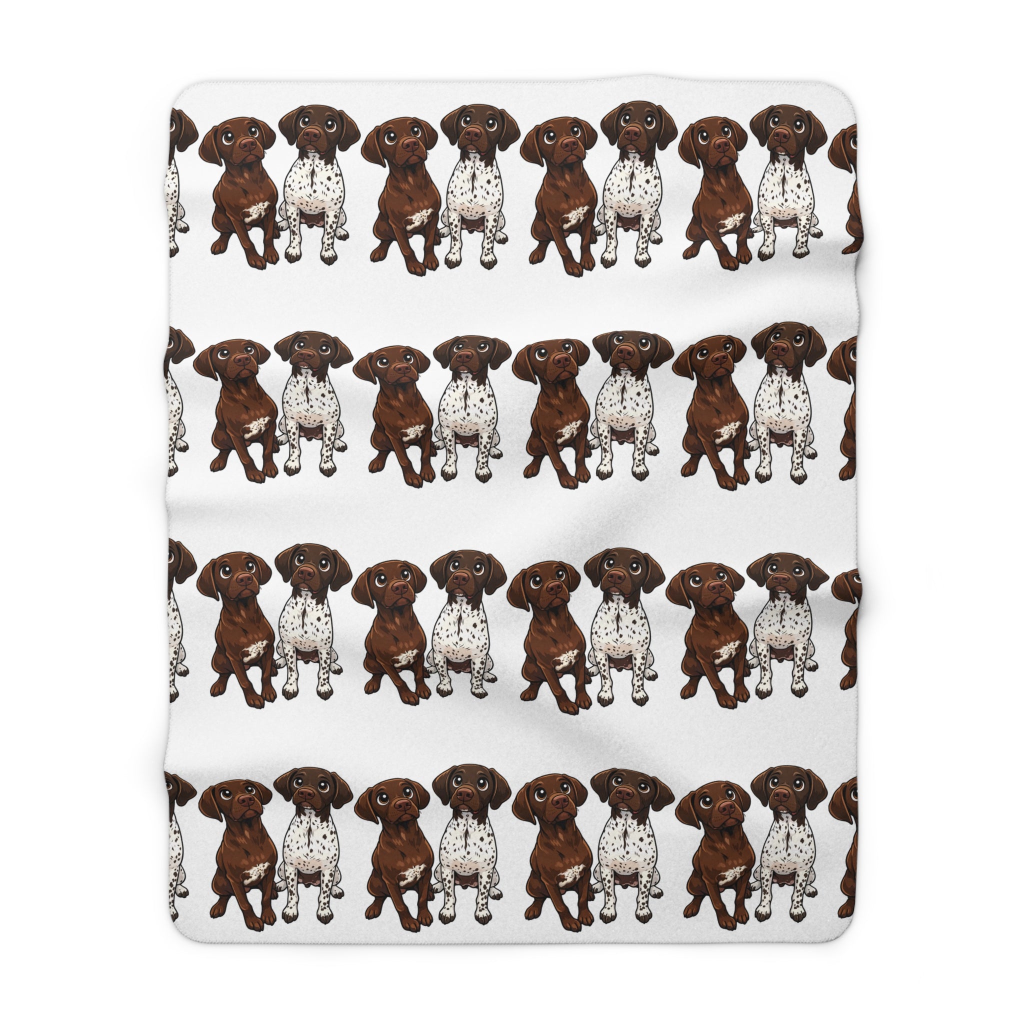 Pointer Pups Pattern Sherpa Blanket — Cozy Dog Lover Throw