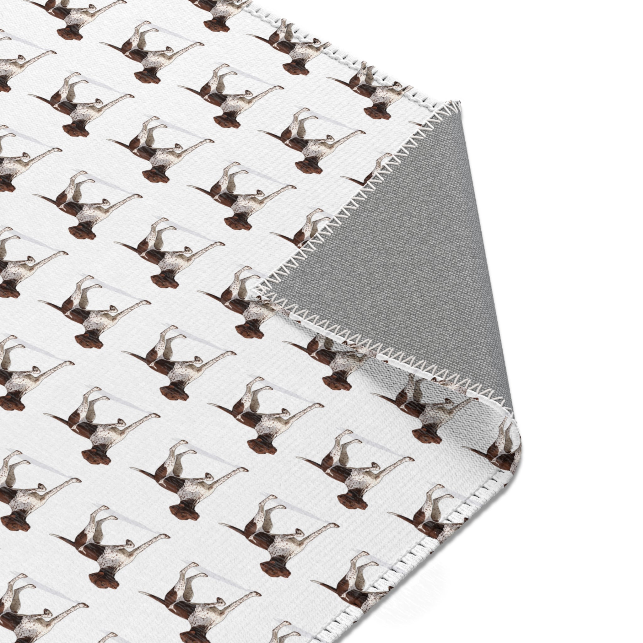 German Shorthaired Pointer Pattern Area Rug — Repeating Dog Print Floor Mat