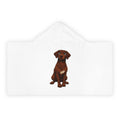 Dog Hooded Towel with Cute Braque Francais Illustration