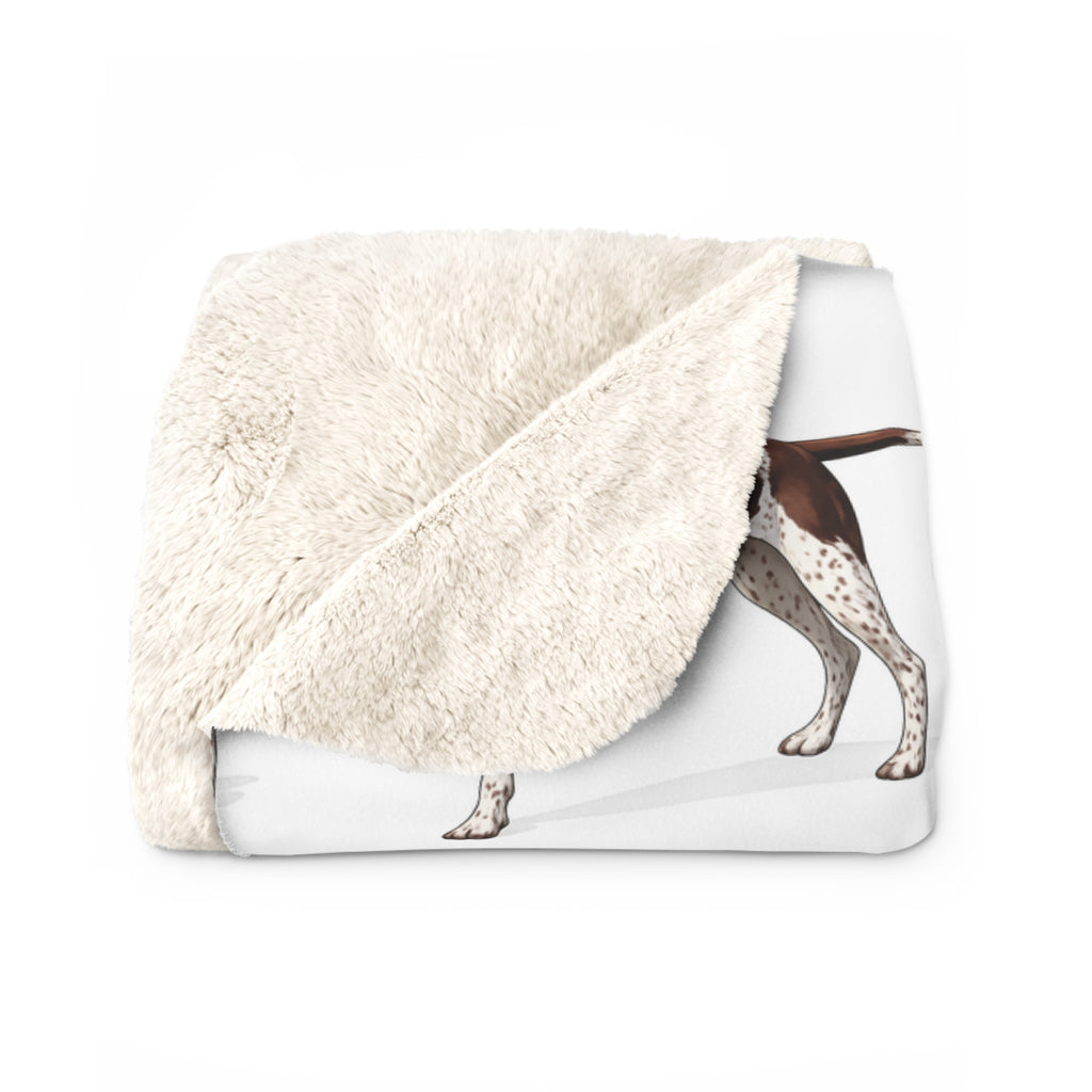 German Shorthaired Pointer Sherpa Blanket — Cozy Dog Print Throw for Pet Lovers