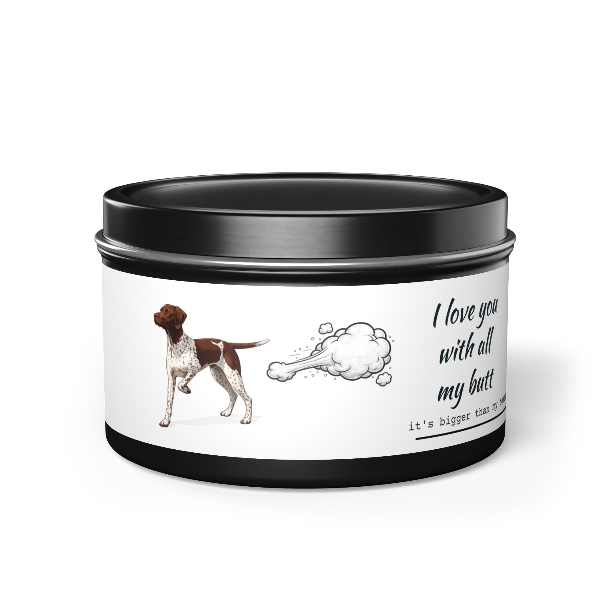 GSP Poof Candle — “I Love You With All My Butt” Funny Pet Gift