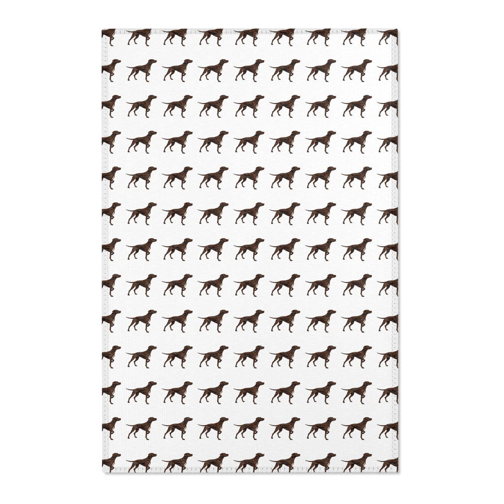 Solid Pointer Pattern Area Rug — Bird Dog Accent Rug for Home