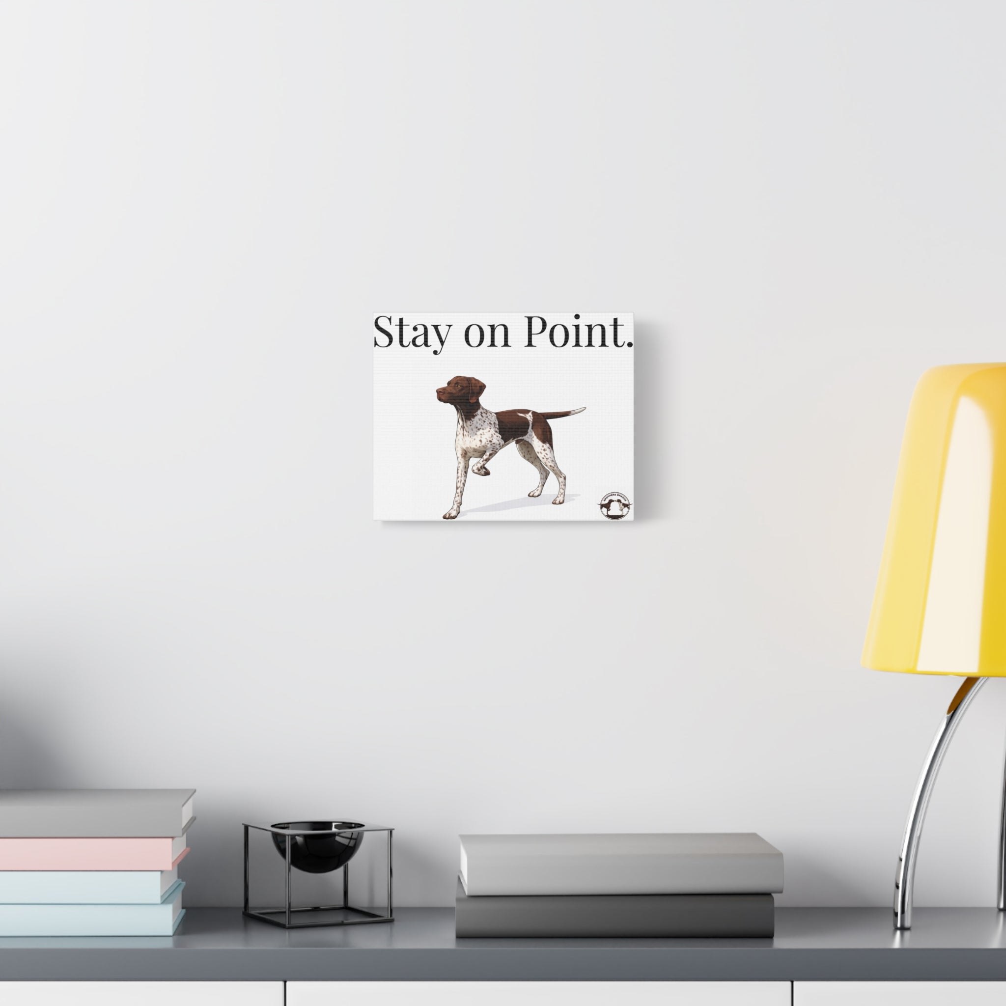 Canvas Wall Art - "Stay on Point" German Shorthaired Pointer Illustration