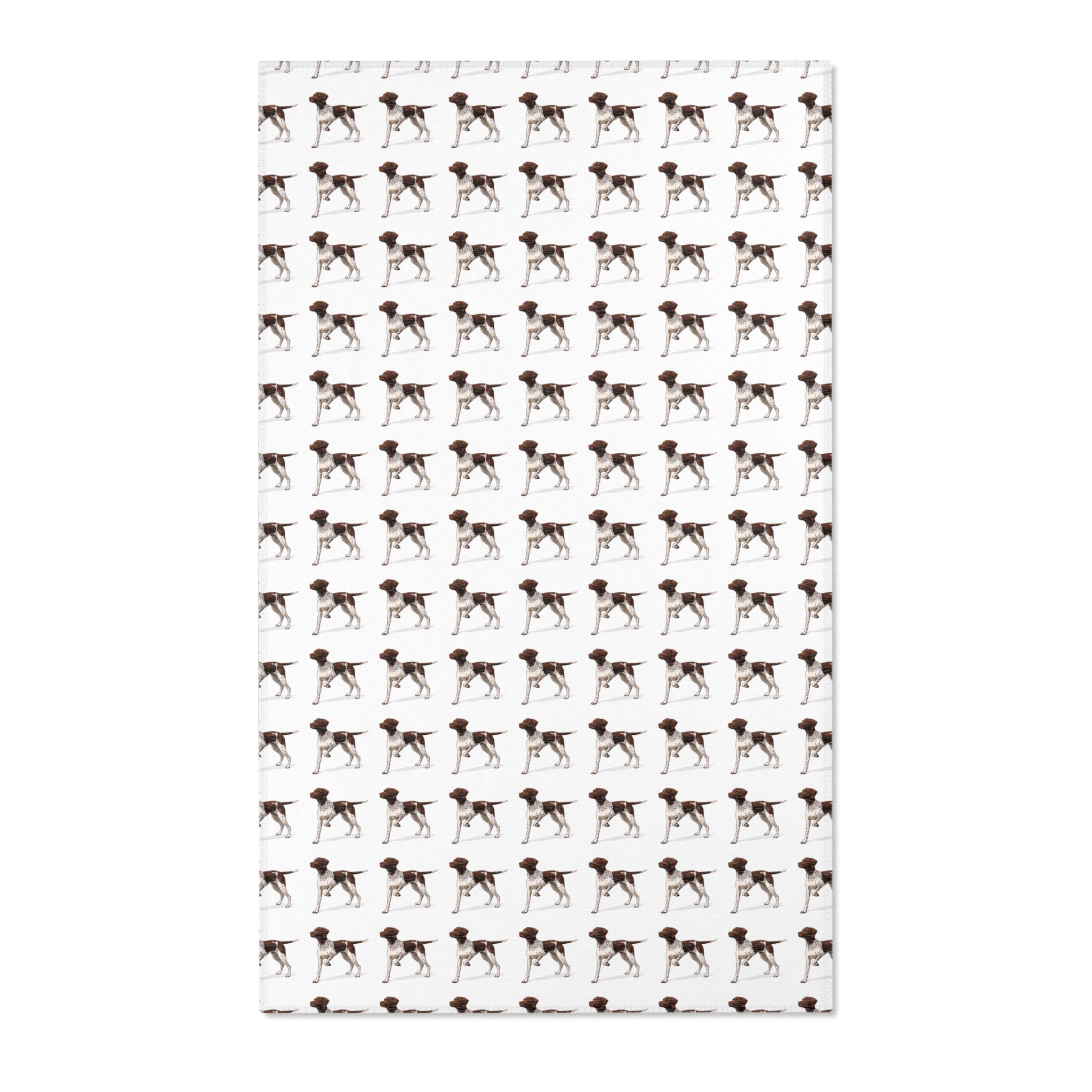 German Shorthaired Pointer Pattern Area Rug — Repeating Dog Print Floor Mat