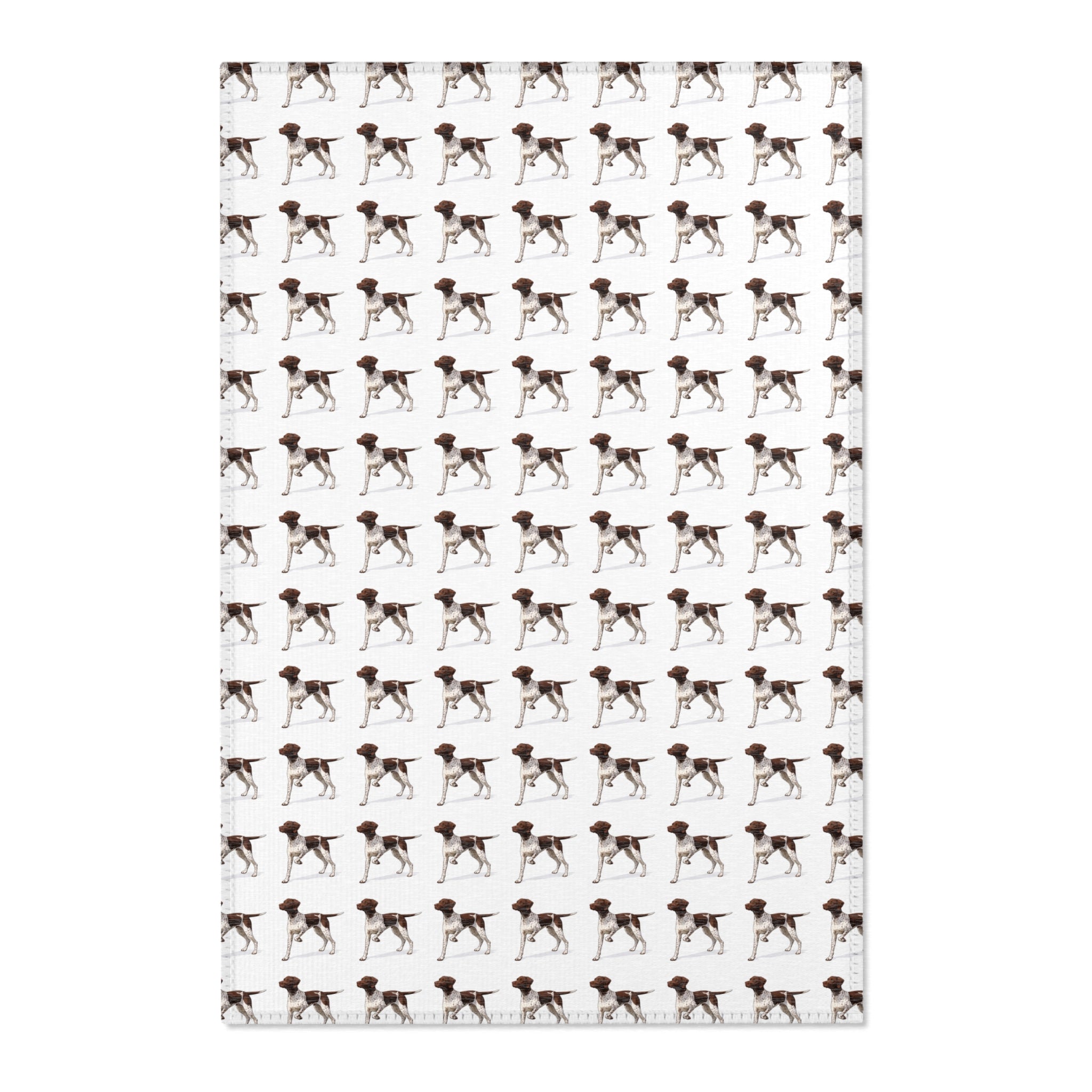 German Shorthaired Pointer Pattern Area Rug — Repeating Dog Print Floor Mat