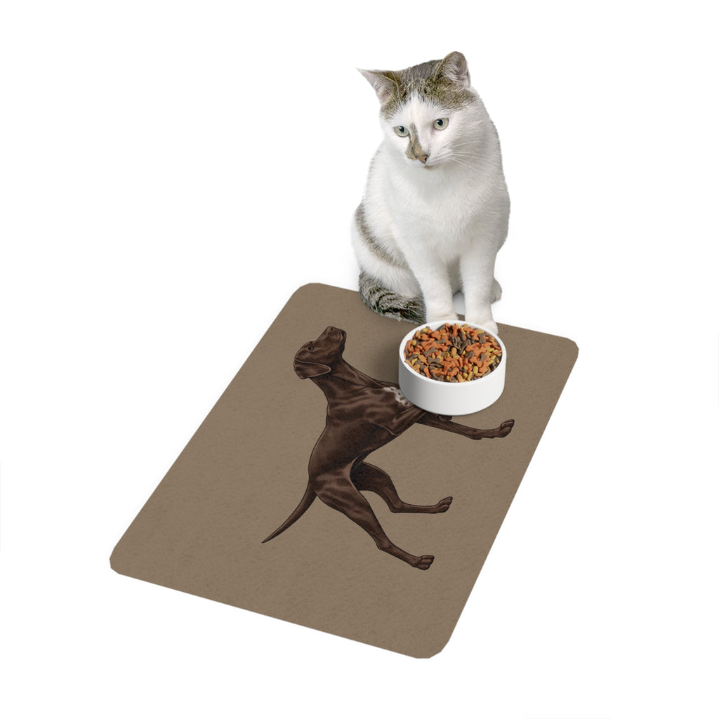 French Pointer Dog Food Mat — Non-Slip Pet Feeding Mat (12x18)