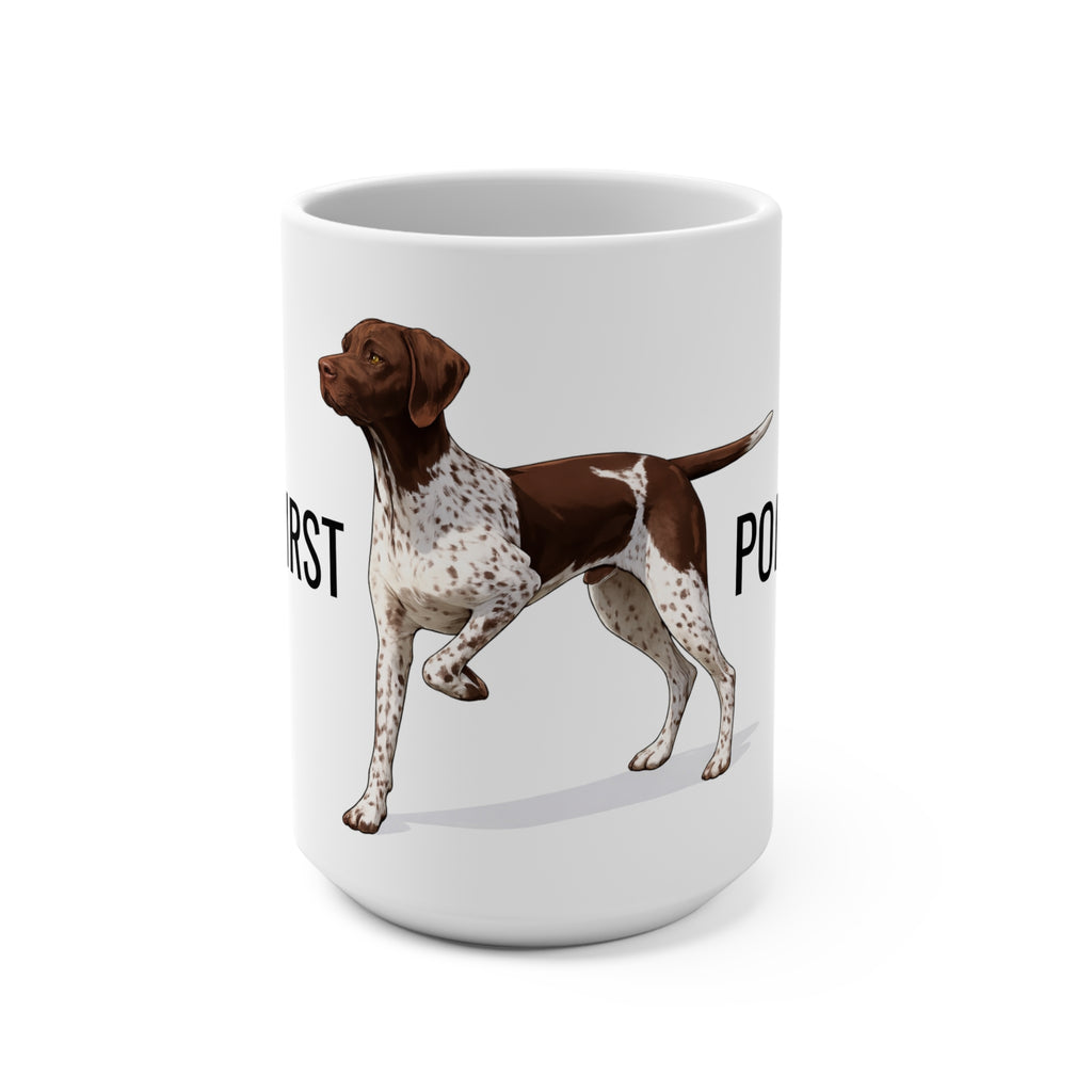 German Shorthaired Pointer 15oz Coffee Mug — "Point Later" Dog Lover Gift