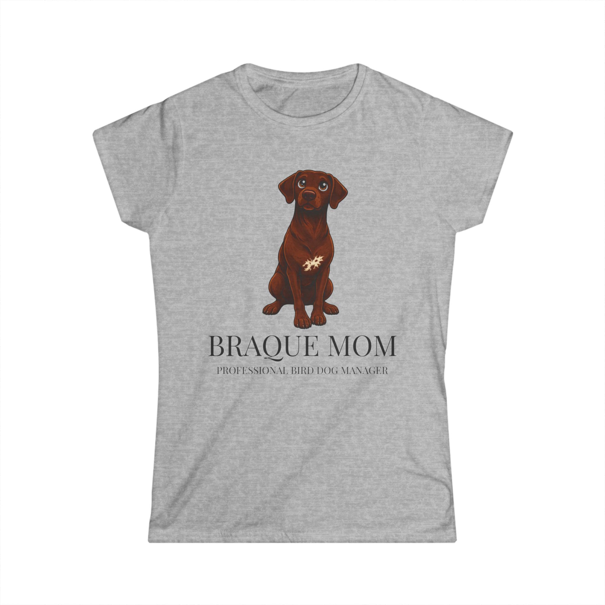 Braque Mom T-Shirt — Cute Chocolate Braque Dog Mom Tee
