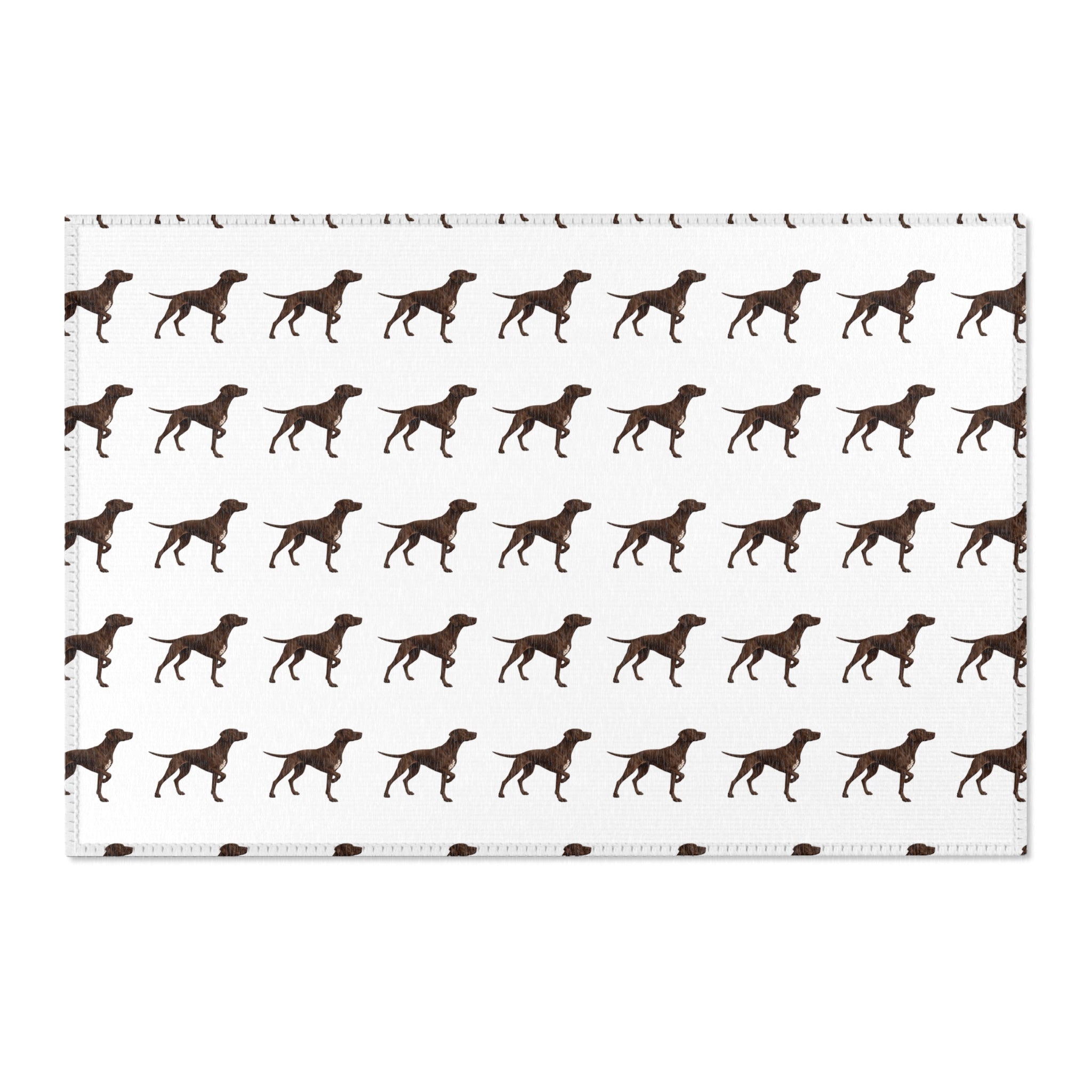 Solid Pointer Pattern Area Rug — Bird Dog Accent Rug for Home