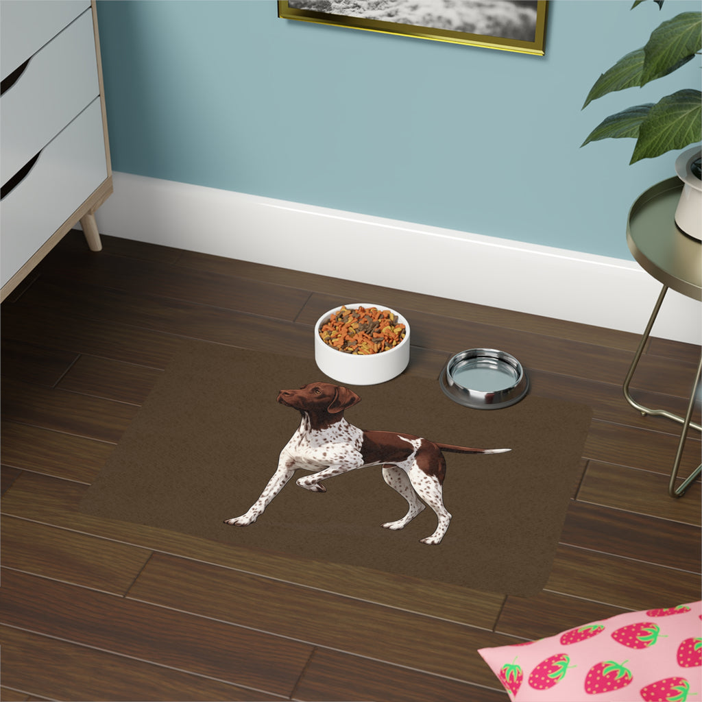 German Shorthaired Pointer Pet Food Mat — Non-Slip Dog Bowl Placemat (12x18)