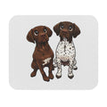 Pointer Pair Illustration Mouse Pad — Cute Hunting Dog Desk Mat