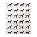 Braque Francais Pattern Sherpa Blanket — Soft Fleece Dog Throw for Pet Lovers, Cozy Gift