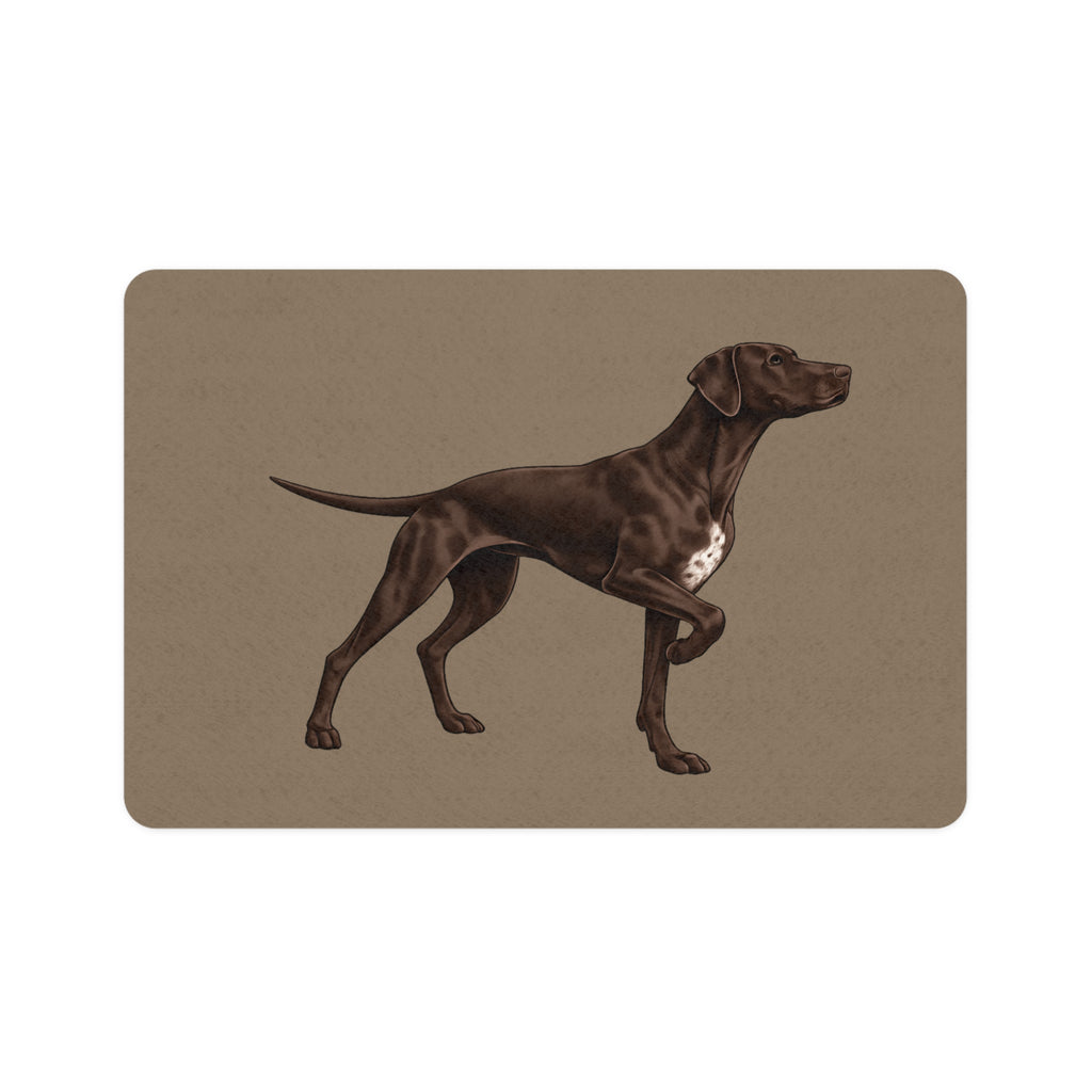French Pointer Dog Food Mat — Non-Slip Pet Feeding Mat (12x18)