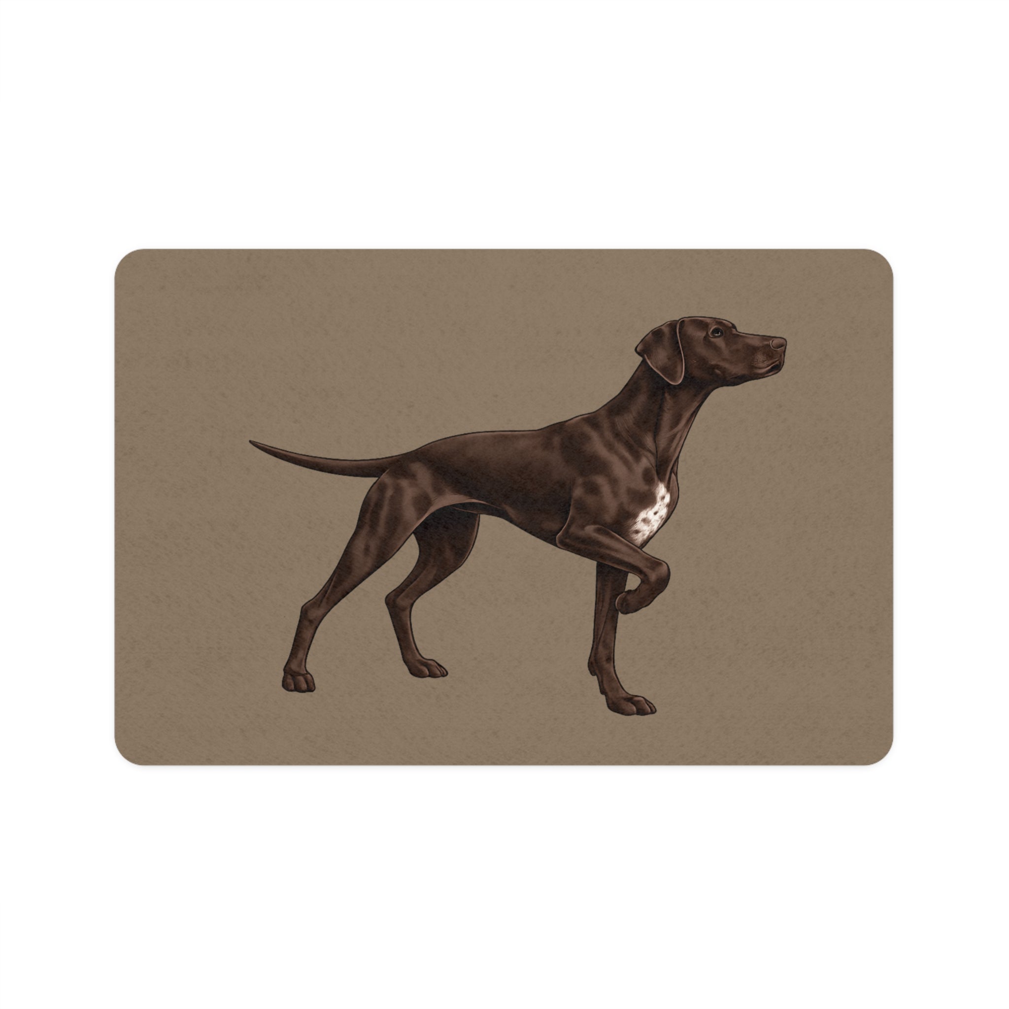 French Pointer Dog Food Mat — Non-Slip Pet Feeding Mat (12x18)