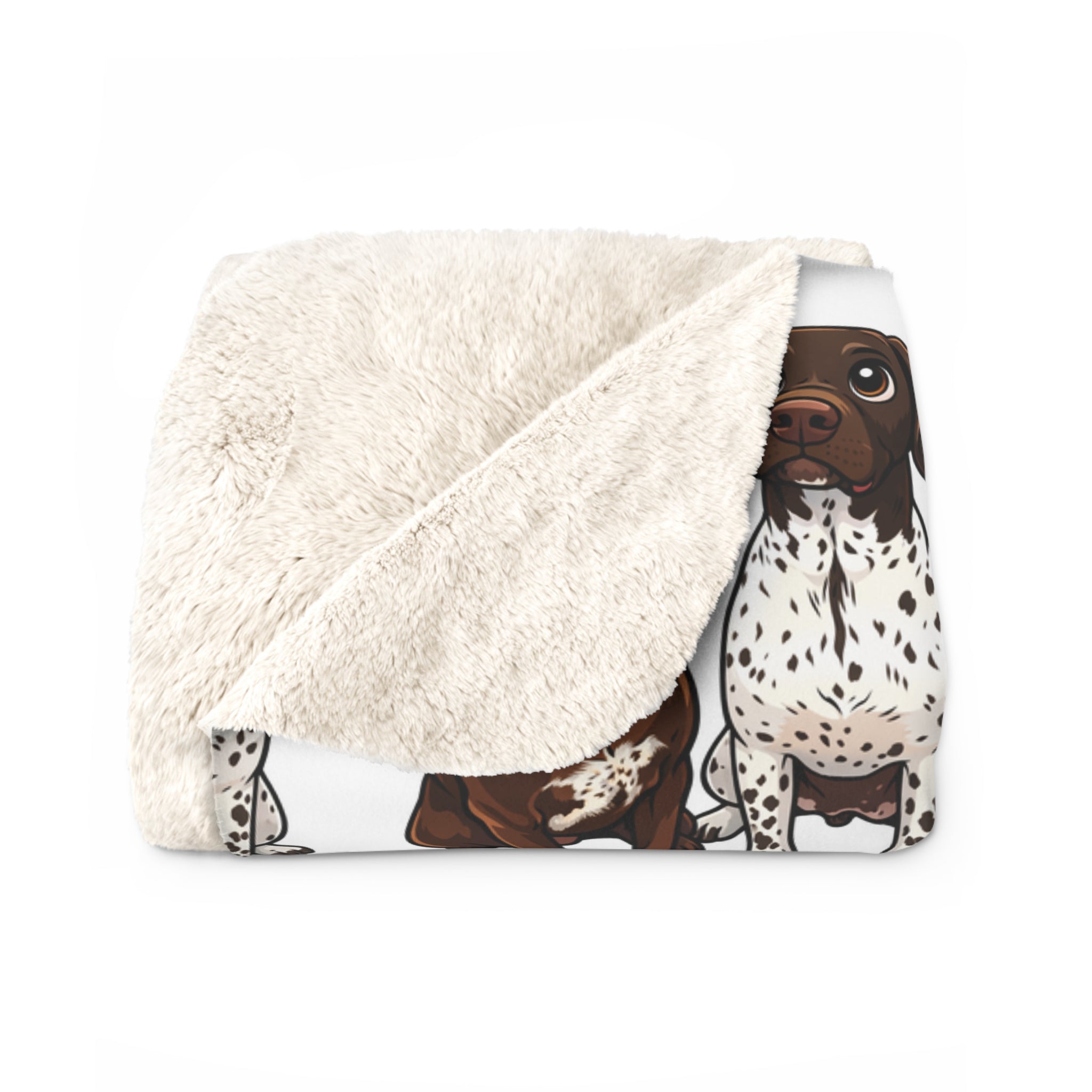 Pointer Pups Pattern Sherpa Blanket — Cozy Dog Lover Throw