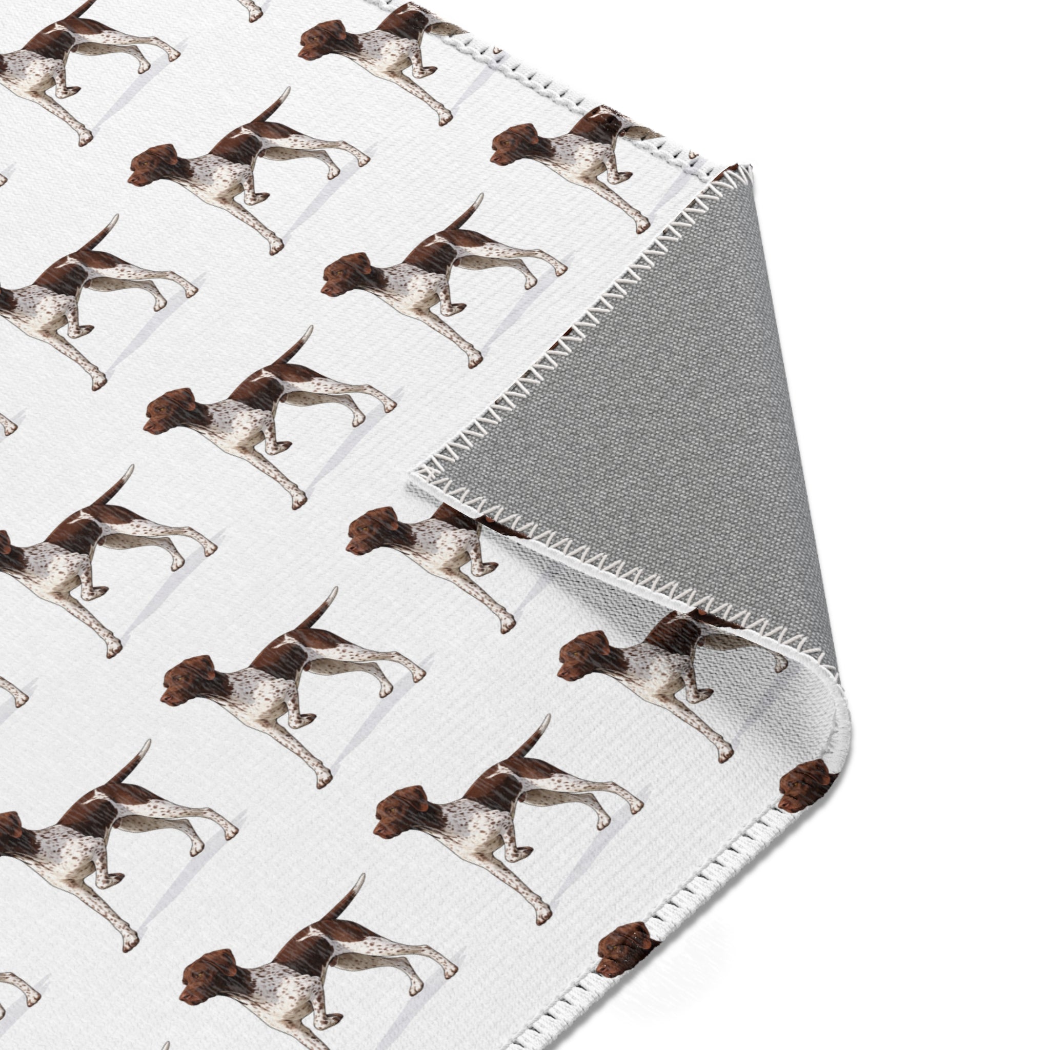 German Shorthaired Pointer Pattern Area Rug — Repeating Dog Print Floor Mat