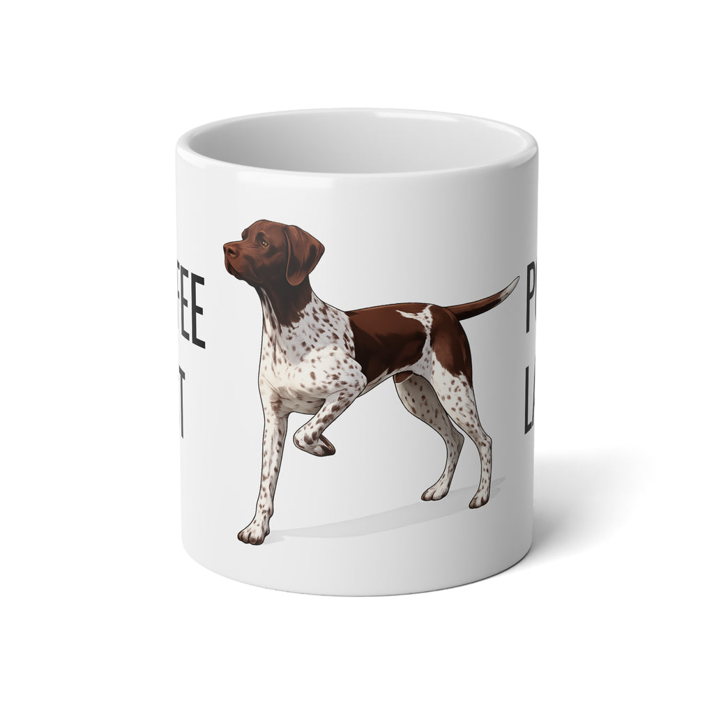 German Shorthaired Pointer Coffee Mug — "Coffee First" Jumbo 20oz Dog Lover Gift
