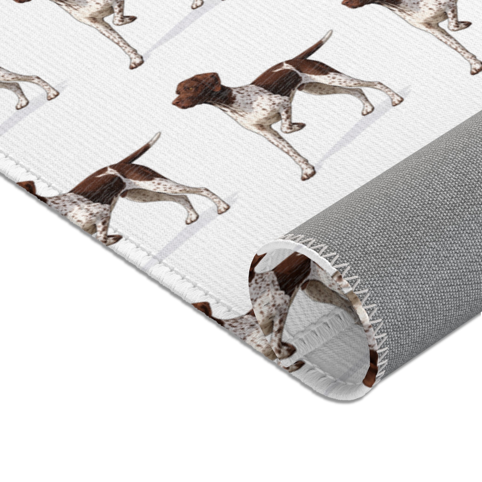 German Shorthaired Pointer Pattern Area Rug — Repeating Dog Print Floor Mat