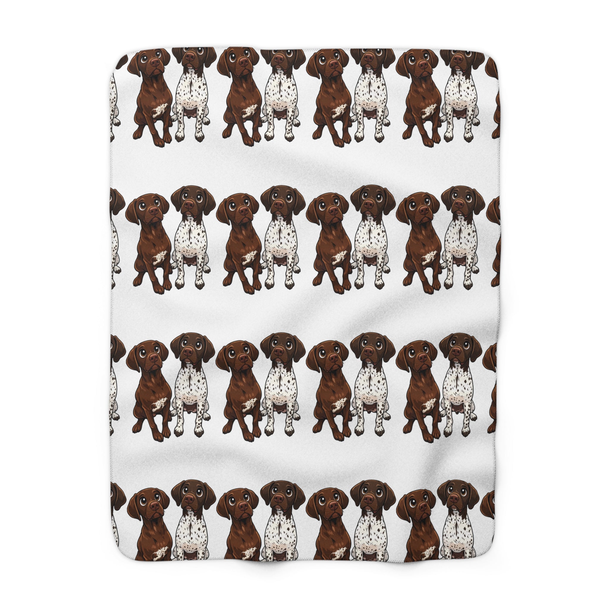 Pointer Pups Pattern Sherpa Blanket — Cozy Dog Lover Throw