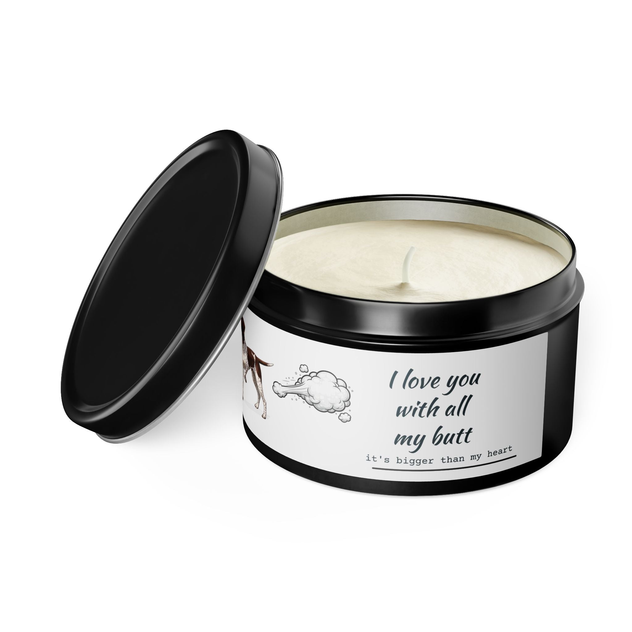 GSP Poof Candle — “I Love You With All My Butt” Funny Pet Gift